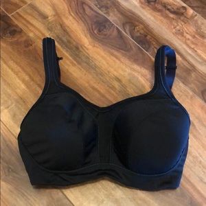 Black high support sports bra